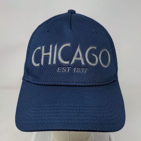 Chicago Est 1837 Strapback Hat Blue One Size Vent Holes Essencial Caps - Picture 2 of 8